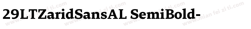 29LTZaridSansAL SemiBold字体转换